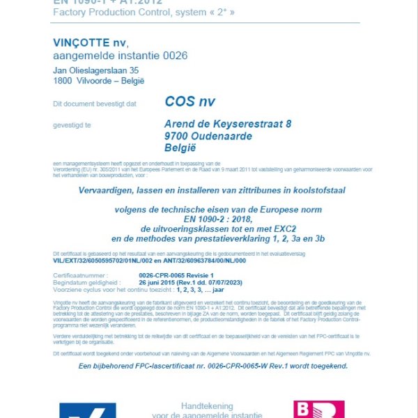 EN1090_certificate_COS_nv_Oudenaarde